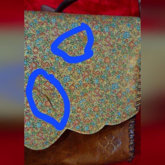Patricia Nash Tan Floral Leather Crossbody Bag - Picture 15 of 15
